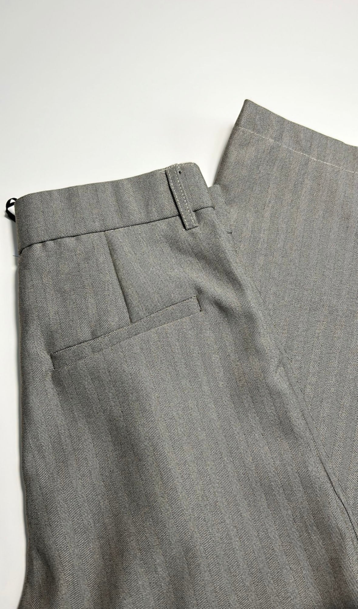 Pantalon Soren – Beige Gris Chevrons Fluide